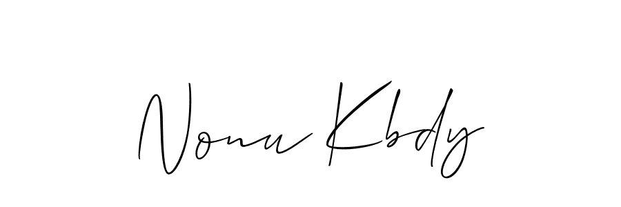 It looks lik you need a new signature style for name Nonu Kbdy. Design unique handwritten (Allison_Script) signature with our free signature maker in just a few clicks. Nonu Kbdy signature style 2 images and pictures png