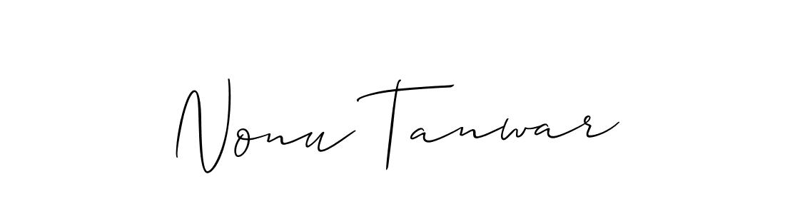 You should practise on your own different ways (Allison_Script) to write your name (Nonu Tanwar) in signature. don't let someone else do it for you. Nonu Tanwar signature style 2 images and pictures png