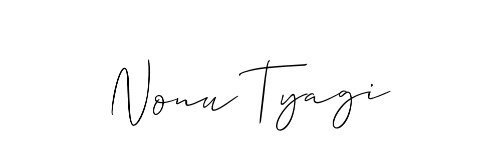 It looks lik you need a new signature style for name Nonu Tyagi. Design unique handwritten (Allison_Script) signature with our free signature maker in just a few clicks. Nonu Tyagi signature style 2 images and pictures png