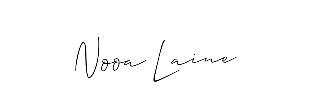 Make a beautiful signature design for name Nooa Laine. With this signature (Allison_Script) style, you can create a handwritten signature for free. Nooa Laine signature style 2 images and pictures png