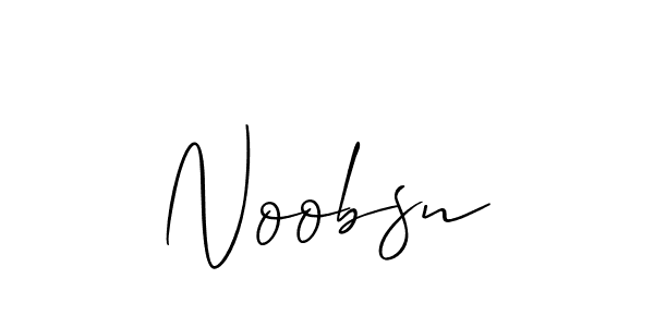 How to Draw Noobsn signature style? Allison_Script is a latest design signature styles for name Noobsn. Noobsn signature style 2 images and pictures png