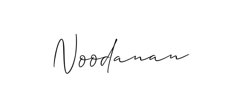 How to make Noodanan signature? Allison_Script is a professional autograph style. Create handwritten signature for Noodanan name. Noodanan signature style 2 images and pictures png