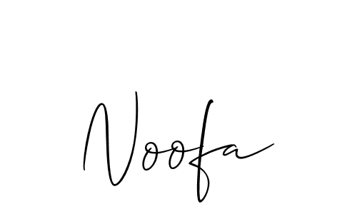 Design your own signature with our free online signature maker. With this signature software, you can create a handwritten (Allison_Script) signature for name Noofa. Noofa signature style 2 images and pictures png