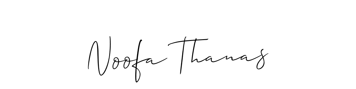 How to make Noofa Thanas name signature. Use Allison_Script style for creating short signs online. This is the latest handwritten sign. Noofa Thanas signature style 2 images and pictures png