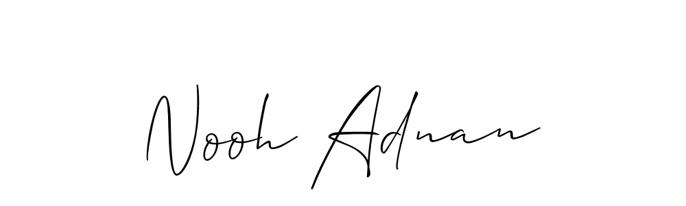 This is the best signature style for the Nooh Adnan name. Also you like these signature font (Allison_Script). Mix name signature. Nooh Adnan signature style 2 images and pictures png