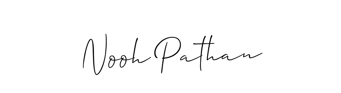 Design your own signature with our free online signature maker. With this signature software, you can create a handwritten (Allison_Script) signature for name Nooh Pathan. Nooh Pathan signature style 2 images and pictures png