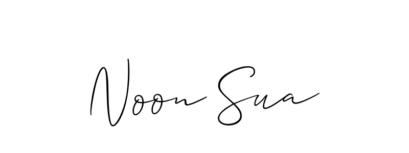 You should practise on your own different ways (Allison_Script) to write your name (Noon Sua) in signature. don't let someone else do it for you. Noon Sua signature style 2 images and pictures png