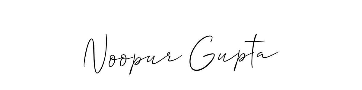 Noopur Gupta stylish signature style. Best Handwritten Sign (Allison_Script) for my name. Handwritten Signature Collection Ideas for my name Noopur Gupta. Noopur Gupta signature style 2 images and pictures png