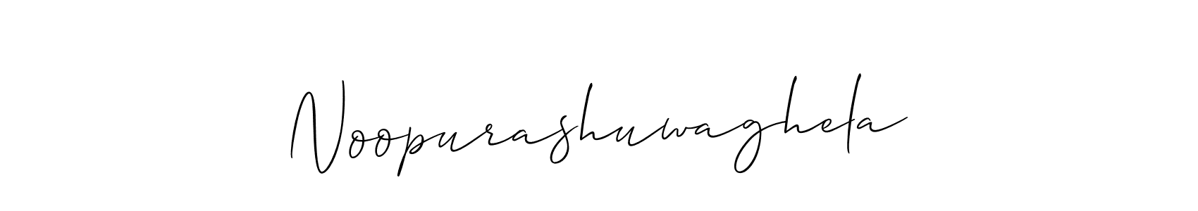 Similarly Allison_Script is the best handwritten signature design. Signature creator online .You can use it as an online autograph creator for name Noopurashuwaghela. Noopurashuwaghela signature style 2 images and pictures png