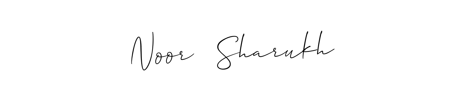 Make a short Noor ♡ Sharukh signature style. Manage your documents anywhere anytime using Allison_Script. Create and add eSignatures, submit forms, share and send files easily. Noor ♡ Sharukh signature style 2 images and pictures png