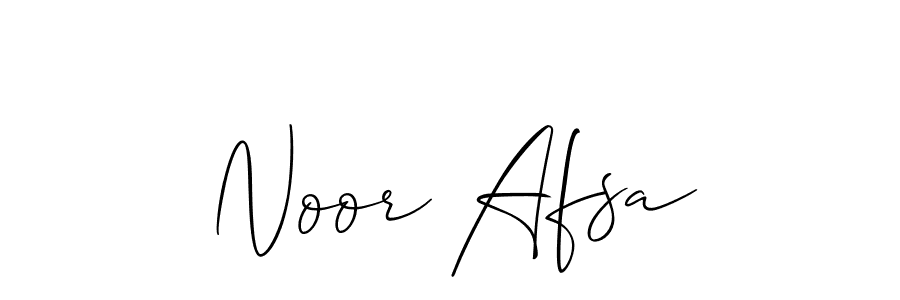 Use a signature maker to create a handwritten signature online. With this signature software, you can design (Allison_Script) your own signature for name Noor Afsa. Noor Afsa signature style 2 images and pictures png