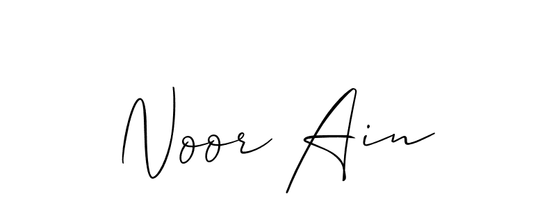 Also we have Noor Ain name is the best signature style. Create professional handwritten signature collection using Allison_Script autograph style. Noor Ain signature style 2 images and pictures png