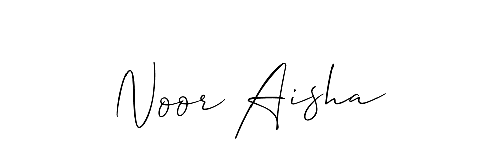 Use a signature maker to create a handwritten signature online. With this signature software, you can design (Allison_Script) your own signature for name Noor Aisha. Noor Aisha signature style 2 images and pictures png