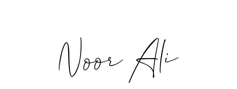 Make a beautiful signature design for name Noor Ali. With this signature (Allison_Script) style, you can create a handwritten signature for free. Noor Ali signature style 2 images and pictures png