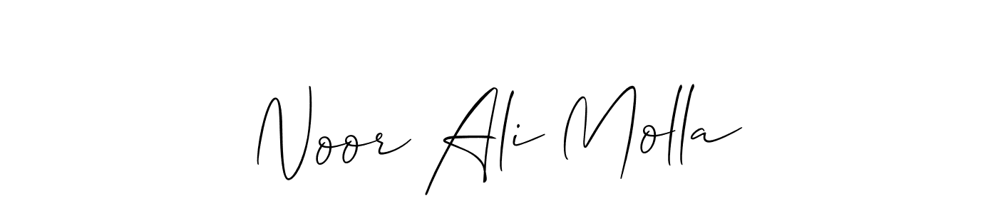 Use a signature maker to create a handwritten signature online. With this signature software, you can design (Allison_Script) your own signature for name Noor Ali Molla. Noor Ali Molla signature style 2 images and pictures png