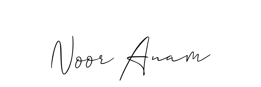 It looks lik you need a new signature style for name Noor Anam. Design unique handwritten (Allison_Script) signature with our free signature maker in just a few clicks. Noor Anam signature style 2 images and pictures png