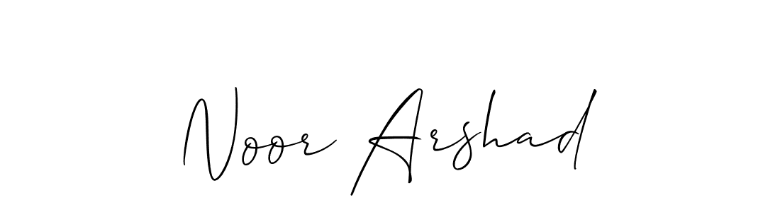 Design your own signature with our free online signature maker. With this signature software, you can create a handwritten (Allison_Script) signature for name Noor Arshad. Noor Arshad signature style 2 images and pictures png
