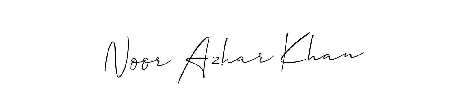 How to Draw Noor Azhar Khan signature style? Allison_Script is a latest design signature styles for name Noor Azhar Khan. Noor Azhar Khan signature style 2 images and pictures png