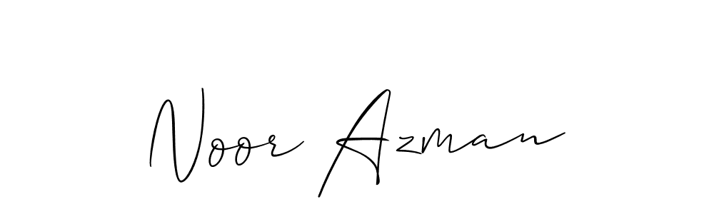 You should practise on your own different ways (Allison_Script) to write your name (Noor Azman) in signature. don't let someone else do it for you. Noor Azman signature style 2 images and pictures png