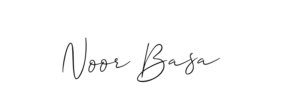 Make a beautiful signature design for name Noor Basa. With this signature (Allison_Script) style, you can create a handwritten signature for free. Noor Basa signature style 2 images and pictures png