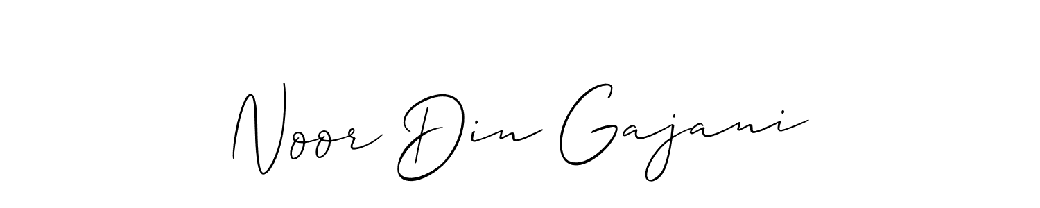 How to make Noor Din Gajani signature? Allison_Script is a professional autograph style. Create handwritten signature for Noor Din Gajani name. Noor Din Gajani signature style 2 images and pictures png