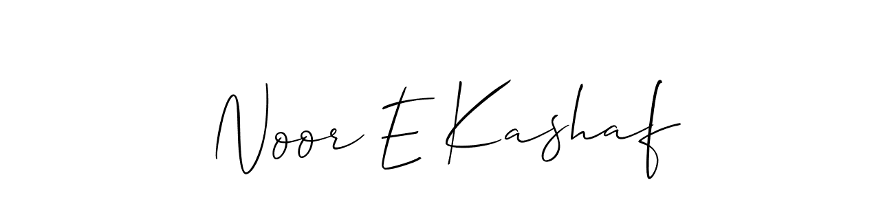 Create a beautiful signature design for name Noor E Kashaf. With this signature (Allison_Script) fonts, you can make a handwritten signature for free. Noor E Kashaf signature style 2 images and pictures png