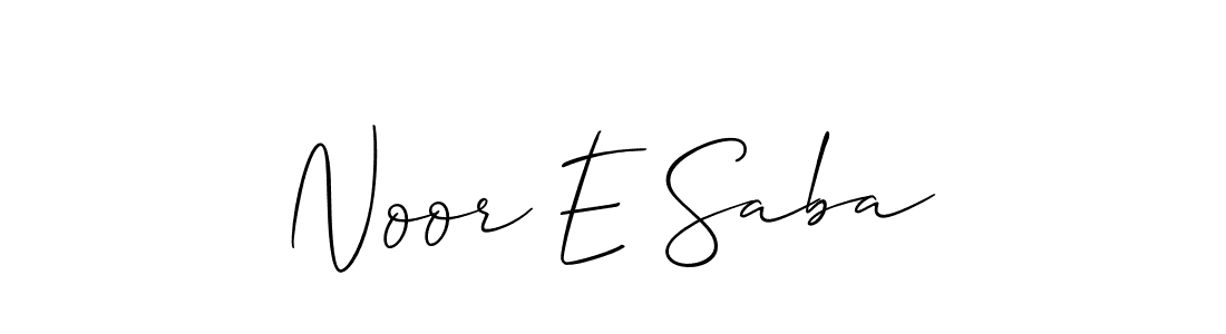 It looks lik you need a new signature style for name Noor E Saba. Design unique handwritten (Allison_Script) signature with our free signature maker in just a few clicks. Noor E Saba signature style 2 images and pictures png