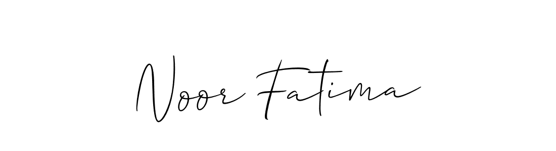How to make Noor Fatima name signature. Use Allison_Script style for creating short signs online. This is the latest handwritten sign. Noor Fatima signature style 2 images and pictures png