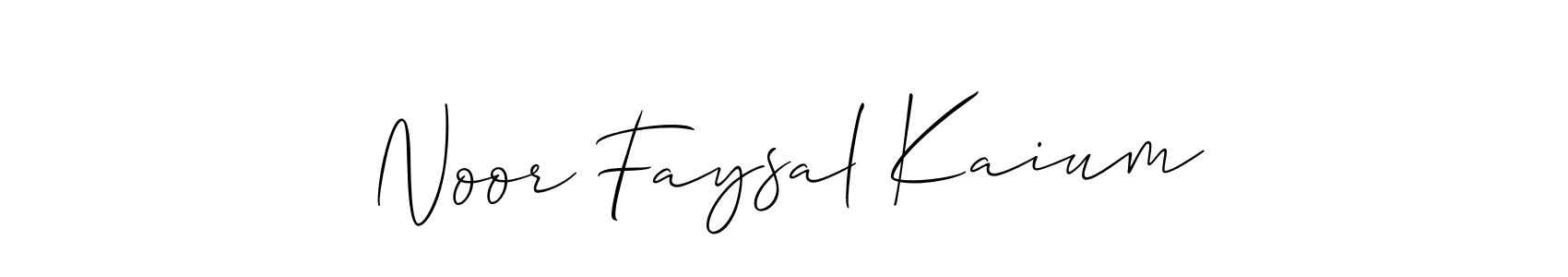 Make a short Noor Faysal Kaium signature style. Manage your documents anywhere anytime using Allison_Script. Create and add eSignatures, submit forms, share and send files easily. Noor Faysal Kaium signature style 2 images and pictures png