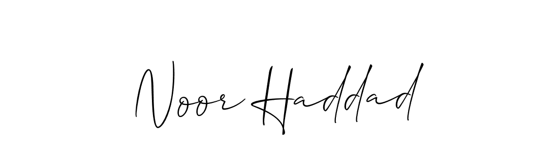 Noor Haddad stylish signature style. Best Handwritten Sign (Allison_Script) for my name. Handwritten Signature Collection Ideas for my name Noor Haddad. Noor Haddad signature style 2 images and pictures png