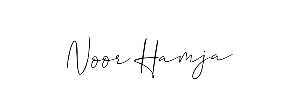 Create a beautiful signature design for name Noor Hamja. With this signature (Allison_Script) fonts, you can make a handwritten signature for free. Noor Hamja signature style 2 images and pictures png