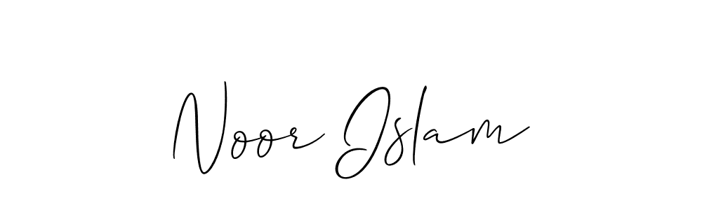 Use a signature maker to create a handwritten signature online. With this signature software, you can design (Allison_Script) your own signature for name Noor Islam. Noor Islam signature style 2 images and pictures png