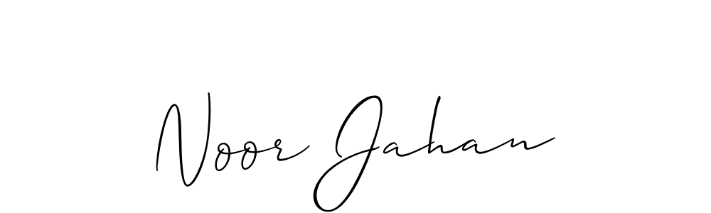 Use a signature maker to create a handwritten signature online. With this signature software, you can design (Allison_Script) your own signature for name Noor Jahan. Noor Jahan signature style 2 images and pictures png