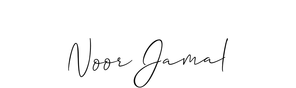 How to make Noor Jamal name signature. Use Allison_Script style for creating short signs online. This is the latest handwritten sign. Noor Jamal signature style 2 images and pictures png