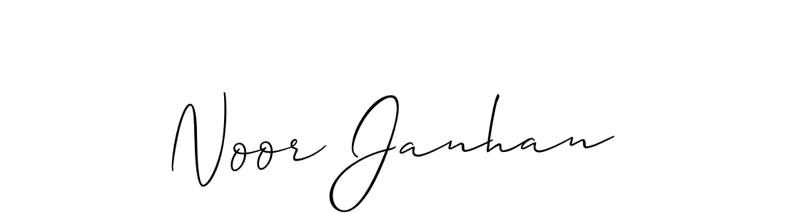 You should practise on your own different ways (Allison_Script) to write your name (Noor Janhan) in signature. don't let someone else do it for you. Noor Janhan signature style 2 images and pictures png