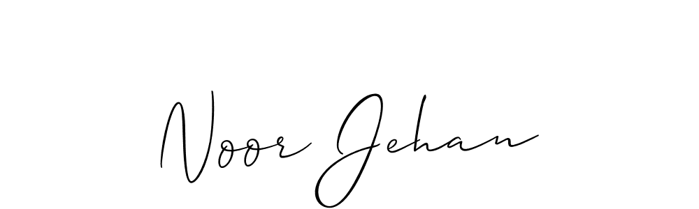 Use a signature maker to create a handwritten signature online. With this signature software, you can design (Allison_Script) your own signature for name Noor Jehan. Noor Jehan signature style 2 images and pictures png