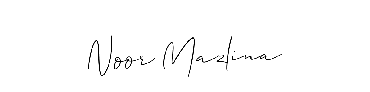 How to make Noor Mazlina signature? Allison_Script is a professional autograph style. Create handwritten signature for Noor Mazlina name. Noor Mazlina signature style 2 images and pictures png