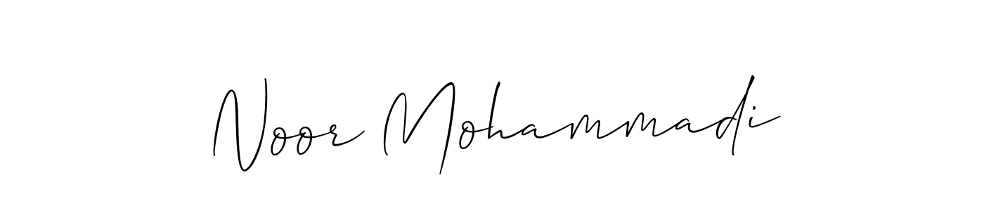 Make a beautiful signature design for name Noor Mohammadi. With this signature (Allison_Script) style, you can create a handwritten signature for free. Noor Mohammadi signature style 2 images and pictures png