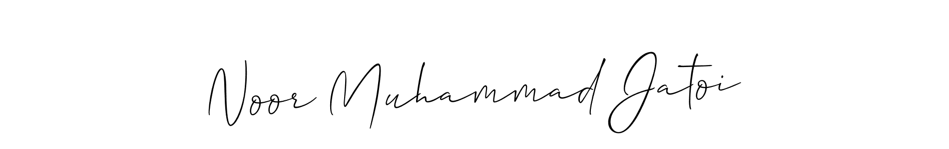 Make a beautiful signature design for name Noor Muhammad Jatoi. With this signature (Allison_Script) style, you can create a handwritten signature for free. Noor Muhammad Jatoi signature style 2 images and pictures png