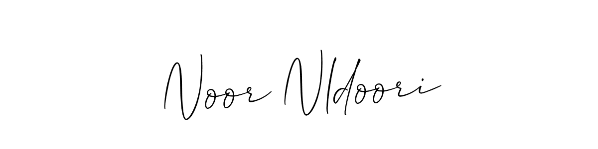 You should practise on your own different ways (Allison_Script) to write your name (Noor Nldoori) in signature. don't let someone else do it for you. Noor Nldoori signature style 2 images and pictures png