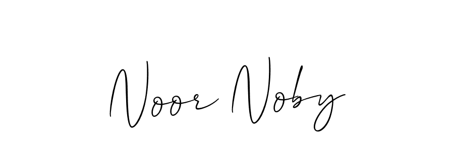 Also You can easily find your signature by using the search form. We will create Noor Noby name handwritten signature images for you free of cost using Allison_Script sign style. Noor Noby signature style 2 images and pictures png