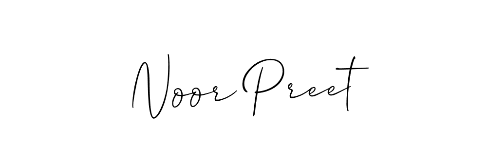 Also we have Noor Preet name is the best signature style. Create professional handwritten signature collection using Allison_Script autograph style. Noor Preet signature style 2 images and pictures png