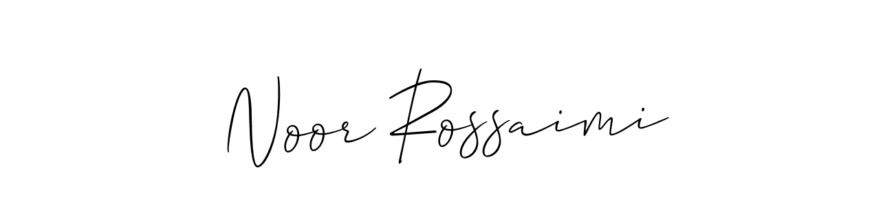 It looks lik you need a new signature style for name Noor Rossaimi. Design unique handwritten (Allison_Script) signature with our free signature maker in just a few clicks. Noor Rossaimi signature style 2 images and pictures png