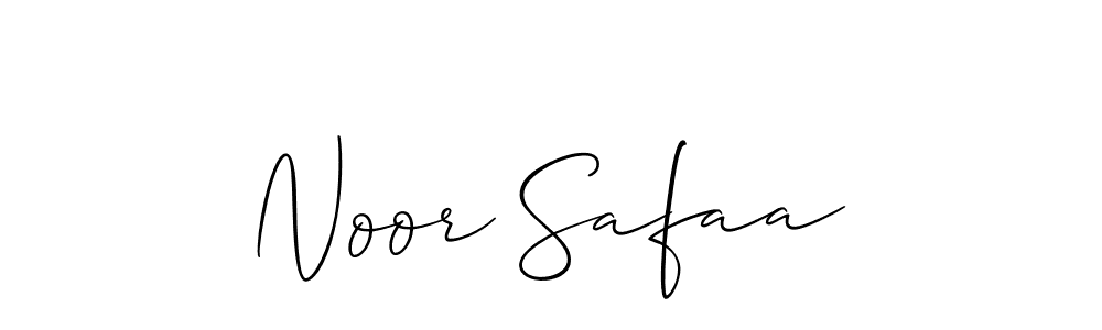 Use a signature maker to create a handwritten signature online. With this signature software, you can design (Allison_Script) your own signature for name Noor Safaa. Noor Safaa signature style 2 images and pictures png