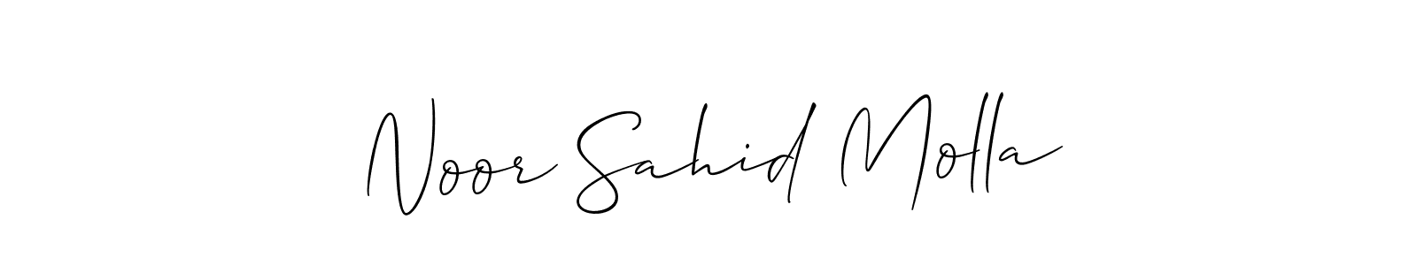 How to make Noor Sahid Molla name signature. Use Allison_Script style for creating short signs online. This is the latest handwritten sign. Noor Sahid Molla signature style 2 images and pictures png
