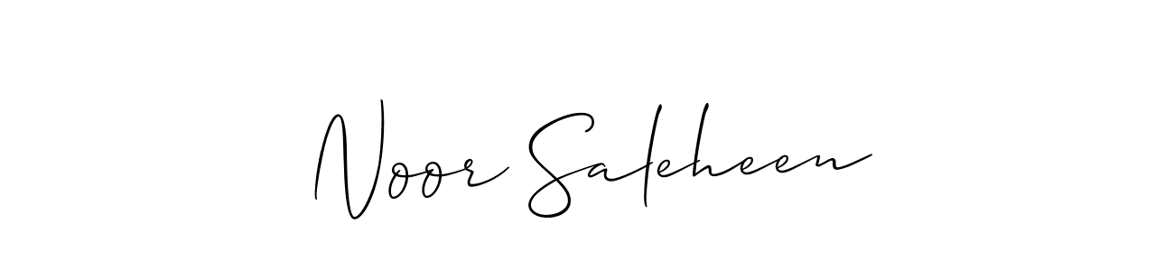 Use a signature maker to create a handwritten signature online. With this signature software, you can design (Allison_Script) your own signature for name Noor Saleheen. Noor Saleheen signature style 2 images and pictures png