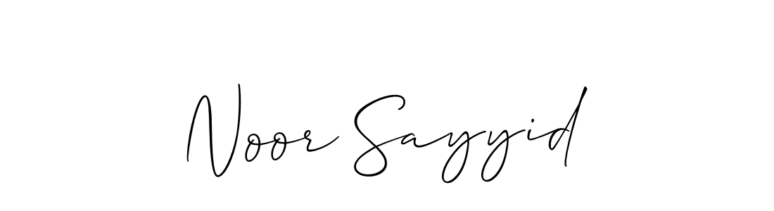 Also we have Noor Sayyid name is the best signature style. Create professional handwritten signature collection using Allison_Script autograph style. Noor Sayyid signature style 2 images and pictures png