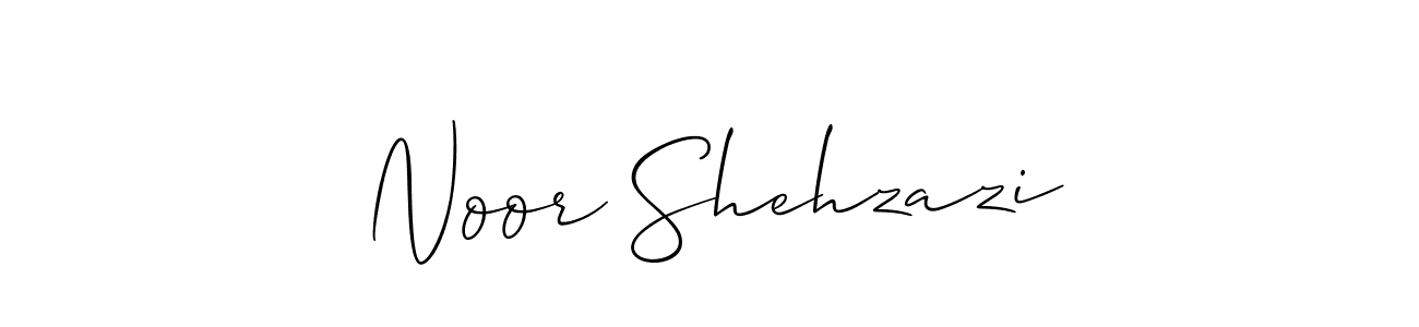 Make a beautiful signature design for name Noor Shehzazi. With this signature (Allison_Script) style, you can create a handwritten signature for free. Noor Shehzazi signature style 2 images and pictures png