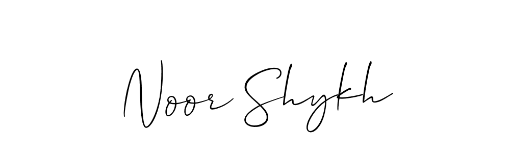 It looks lik you need a new signature style for name Noor Shykh. Design unique handwritten (Allison_Script) signature with our free signature maker in just a few clicks. Noor Shykh signature style 2 images and pictures png