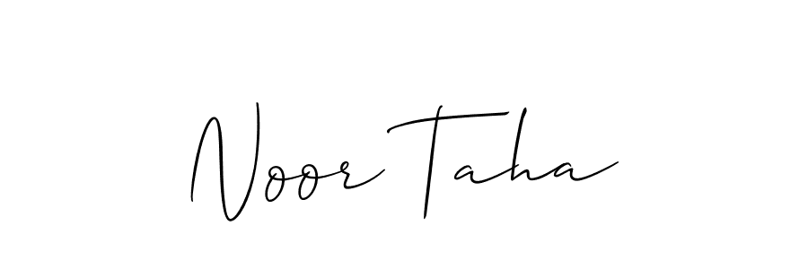 Make a beautiful signature design for name Noor Taha. With this signature (Allison_Script) style, you can create a handwritten signature for free. Noor Taha signature style 2 images and pictures png